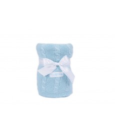 Mantinha Térmica de Lã - Azul Bebê 